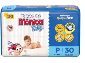 Fralda Turma da Mônica Baby Tam. P 3 a 6kg - 30 Unidades