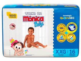 Fralda Turma da Mônica Baby Tam. XXG 13 a 17kg - 16 Unidades