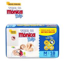 Fralda Turma da Mônica Baby Tamanho M com 18 Fraldas