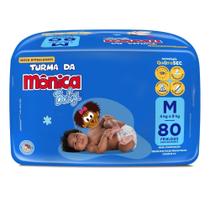 Fralda Turma da Mônica Baby Tamanho M com 80 Unidades Descartáveis