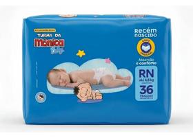 Fralda Turma da Mônica Baby Tamanho RN - 36 Un Recém-Nascido Fralda Turma da Mônica Baby Tamanho RN - 36 Un Recém-Nascido