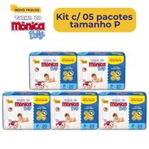 Fralda Turma da mônica tamanho P kit com 5 pacotes jumbinho