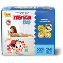 Fralda Turma da Mônica Tamanho Xg 26 Unidades Fralda Turma da Mônica Tamanho Xg 26 Unidades