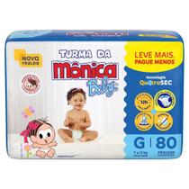 Fralda Turma Monica Baby Com 80 Leve + Pague - Tamanho G Especial