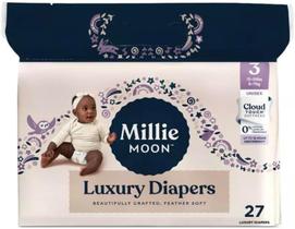 Fraldas de Luxo Millie Moon Tamanho 3 Pacote com 27 Unidades