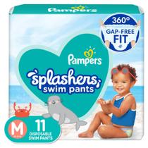 Fraldas de natação Pampers Splashers, tamanho médio, 11 unidades