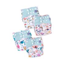 Fraldas De Pano Laváveis E Impermeáveis Para Bebês, Conjunto Com 4 Peças, Fraldas De Bolso