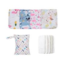 Fraldas De Pano Reutilizáveis E Laváveis Com Bolsa Impermeável HappyFlute Conjunto De Presentes