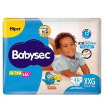 Fraldas Descartaveis Babysec Hiper - Promoção Galinha Pintadinha - Tam XXG - 48 Unidades