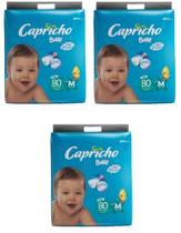 Fraldas Descartáveis-Capricho Baby-M 240 unidades