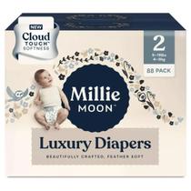 Fraldas Descartáveis de Luxo Millie Moon Tamanho 2 Pacote com 88 Unidades Fraldas Descartáveis de Luxo Millie Moon Tamanho 2 Pacote com 88 Unidades