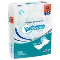 Fraldas Descartáveis Geriátrica Pacotão Vita Care HIPER G 50 Unidades