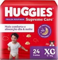 Fraldas descartaveis huggies supreme care mega xg c/24 und Fraldas descartaveis huggies supreme care mega xg c/24 und