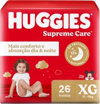 Fraldas descartaveis huggies supreme care mega xg c/26 und Fraldas descartaveis huggies supreme care mega xg c/26 und