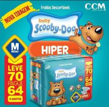 Fraldas Descartáveis Infantil Scooby-Doo-M-70 unidades - CCM