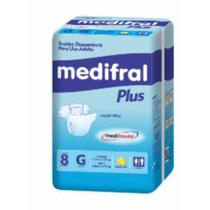 Fraldas Descartáveis Medifral Plus Uso Adulto G 8 unidades