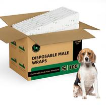 Fraldas descartáveis para cães machos IMMCUTE 100 unidades com indicador de umidade Fraldas descartáveis para cães machos IMMCUTE 100 unidades com indicador de umidade