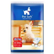 Fraldas descartáveis para cães Pet Soft para mulheres no calor XXS 12 unidades