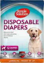Fraldas descartáveis para cães Simple Solution True Fit XL 12 unidades