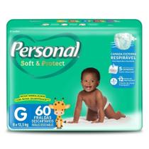 Fraldas Descartáveis Personal Baby - Pacote Hiper Tam G 60 Unidades