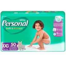 Fraldas Descartáveis Personal Baby - Pacote Hiper Tam XXG 50 Unidades