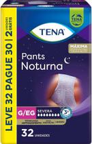 Fraldas descartáveis tena pants noturna unissex g/eg leve 32 pague 30