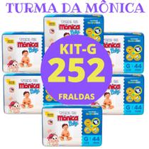 fraldas descartaveis turma da monica kit 6 pacotes