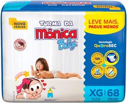 Fraldas descartaveis turma monica giga eg c/68 und