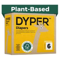 Fraldas DYPER Baby Tamanho 6 (35lb+) - Pacote com 108 Unidades - Base de Plantas
