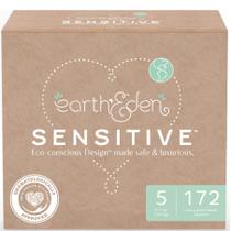 Fraldas Earth & Eden Sensitive Tamanho 5 - Pacote com 172 Unidades
