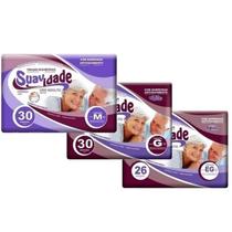 Fraldas Geriátricas Suavidade M G Xg Tamanho Médio