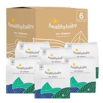 Fraldas Healthybaby Tamanho 6 Pacote com 108 Unidades Algodão Orgânico