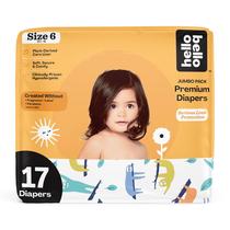 Fraldas Hello Bello Premium, tamanho 6, 17 unidades descartáveis