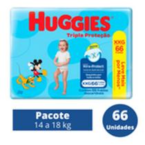 Fraldas Huggies 1 Pacote Disney Tripla Proteção Tamanho XXG de 14 a 18 kg C/ 66 Unidades