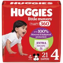 Fraldas Huggies Little Movers HuggFit 360 Tamanho 4 (10-17 kg) 21