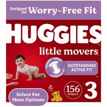 Fraldas Huggies Little Movers Tamanho 3 (7-13kg) - Pacote com 156 Unidades