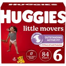 Fraldas Huggies Little Movers, tamanho 6, 35 libras ou mais de 84 unidades Fraldas Huggies Little Movers, tamanho 6, 35 libras ou mais de 84 unidades