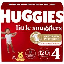 Fraldas Huggies Little Snugglers Tamanho 4 (10-16kg) - Pacote com 120 Unidades Fraldas Huggies Little Snugglers Tamanho 4 (10-16kg) - Pacote com 120 Unidades