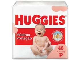 Fraldas Huggies Máxima Proteção Tam P 0 a 6kg 48 Unidades