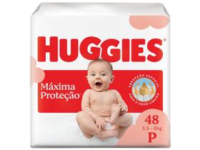 Fraldas Huggies Máxima Proteção Tam P 0 a 6kg 48 Unidades Fraldas Huggies Máxima Proteção Tam P 0 a 6kg 48 Unidades
