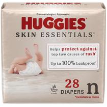 Fraldas Huggies Skin Essentials Tamanho para recém-nascidos (2,7-4,1 kg) 28 quilates