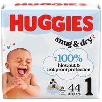 Fraldas Huggies Snug & Dry Newborn Tamanho 1 (4-6 kg) 44 unidades Fraldas Huggies Snug & Dry Newborn Tamanho 1 (4-6 kg) 44 unidades
