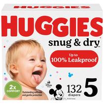 Fraldas Huggies Snug & Dry Tamanho 5 (12-17kg) - Pacote com 132 Unidades