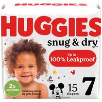 Fraldas HUGGIES Snug & Dry, tamanho 7, 41 libras ou mais, 15 unidades Fraldas HUGGIES Snug & Dry, tamanho 7, 41 libras ou mais, 15 unidades