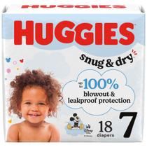 Fraldas HUGGIES Snug & Dry, tamanho 7, mais de 18,5 kg, pacote com 18
