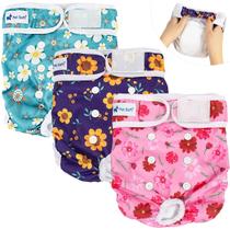 Fraldas laváveis para cães femininas Pet Soft (pacote com 3) tamanho L