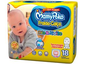 Fraldas MamyPoko Dia e Noite Calça Tam. M - 7 a 10kg 18 Unidades