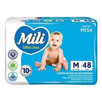Fraldas Mili Ultra Seca Mega M 48Un Fraldas Mili Ultra Seca Mega M 48Un