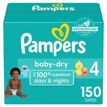 Fraldas Pampers Baby Dry, tamanho 4, 150 unidades, absorvente