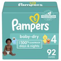 Fraldas Pampers Baby Dry Tamanho 4 - Pacote com 92 Unidades Fraldas Pampers Baby Dry Tamanho 4 - Pacote com 92 Unidades